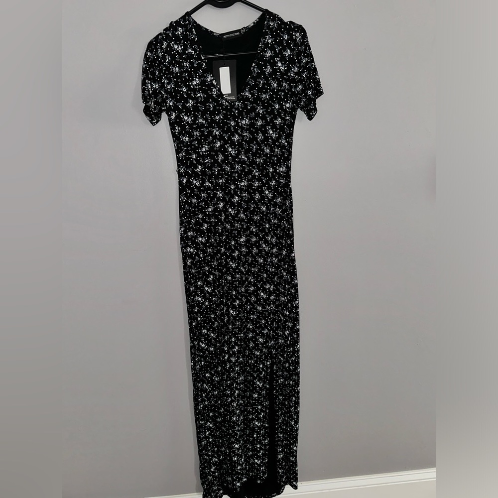 PLT Floral maxi shirt dress